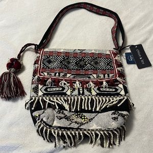 chloe & lex CROSSBODY NWT, tassel and fringe, sequins and beading